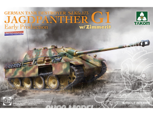 Takom maquette militaire 2125W Jagdpanther G1 Early Production avec Zimmerit 1/35 Edition Limitée
