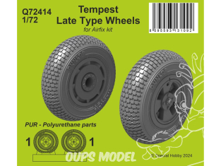 Cmk kit d'amelioration Q72414 Roues Tempest de type late pour Airfix 1/72