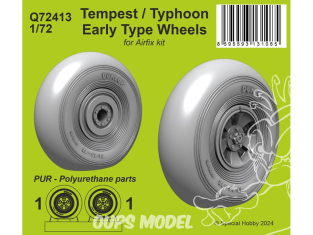 Cmk kit d'amelioration Q72413 Roues Tempest de type Early pour Airfix 1/72
