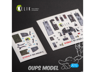 Kelik Decals 3D K72048 Décalcomanies 3D intérieuresF-15C MSIP II Eagle pour kit GWH 1/72