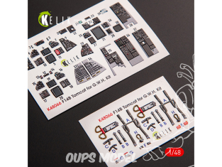 Kelik Decals 3D K48066 Décalcomanies 3D intérieures F-18C Hornet pour GWH 1/48