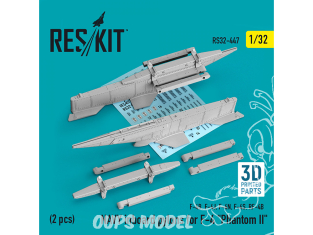ResKit kit armement Avion RS32-0447 Pylônes intérieurs NAVY pour F-4 « Phantom II » (2 pcs) imprimé en 3D 1/32
