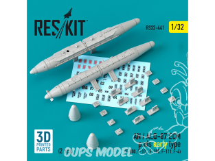 ResKit kit RS32-0441 Pods AN / ALQ-87 ECM de type précoce (2 pièces) (F-100, F-101, F-105, F-111, F-4) imprimé en 3D 1/32