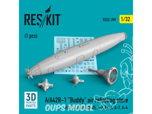 ResKit RS32-0399 Magasin de ravitaillement en vol A/A42R-1 « Buddy » (1 pcs) imprimé en 3D 1/32