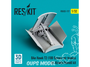 ResKit amelioration RSU32-0117 Freins pneumatiques BAe Hawk T2 (série 100) pour kit Kinetic et Revell imprimé en 3D 1/32