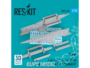ResKit kit armement Avion RS72-0447 Pylônes intérieurs NAVY pour F-4 « Phantom II » (2 pcs) imprimé en 3D 1/72