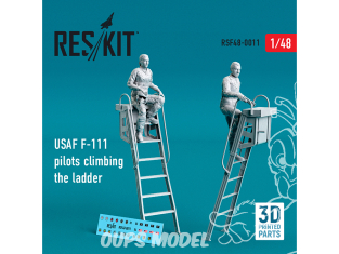 ResKit Figurine RSF48-0011 Pilotes de la USAF F-111 grimpant à l'échelle (2 pcs) imprimé en 3D 1/48
