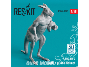 ResKit Figurine RSF48-0009 Kangourou avec un casque de pilote (imprimé en 3D) 1/48