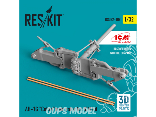 ResKit amelioration RSU32-0108 Rotor principal AH-1G "Cobra" pour kit ICM imprimé en 3D 1/32