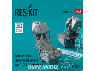 ResKit amelioration RSU48-0335 Siège éjectable (modification tardive) pour F-35A "Lightning II" imprimé en 3D 1/48