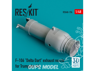 ResKit kit d'amelioration Avion RSU48-0196 Buse d'échappement F-106 "Delta Dart" pour kit Trumpeter imprimé en 3D 1/48
