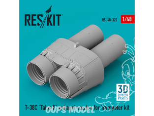 ResKit kit d'amelioration Avion RSU48-0322 Buses d'échappement T-38C "Talon ll" pour kit Trumpeter imprimé en 3D 1/48