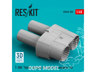 ResKit kit d'amelioration Avion RSU48-0203 Buses d'échappement T-38A "Talon" pour kit Trumpeter imprimé en 3D 1/48