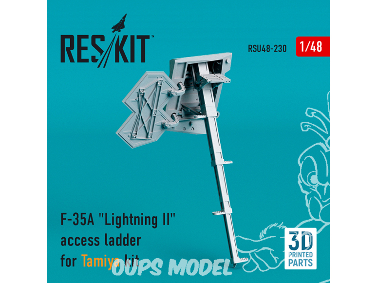 ResKit amelioration RSU48-0230 Échelle d'accès F-35A "Lightning II" pour kit Tamiya imprimé en 3D 1/48