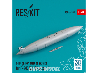 ResKit kit d'amelioration Avion RSU48-0309 Réservoir de carburant de 610 gallons late pour le F-4(E, EJ) "Phantom II" 1/48