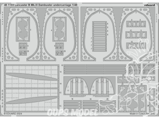 EDUARD photodecoupe avion 481133 Undercarriage Lancaster B Mk.III Dambuster Hk Models 1/48