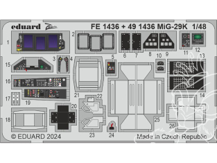 EDUARD photodecoupe avion 491436 Amélioration MiG-29K Hobby Boss 1/48