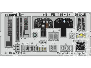 EDUARD photodecoupe avion FE1438 Zoom amélioration U-2R Hobby Boss 1/48