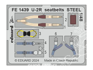 EDUARD photodecoupe avion FE1439 Harnais métal U-2R Hobby Boss 1/48