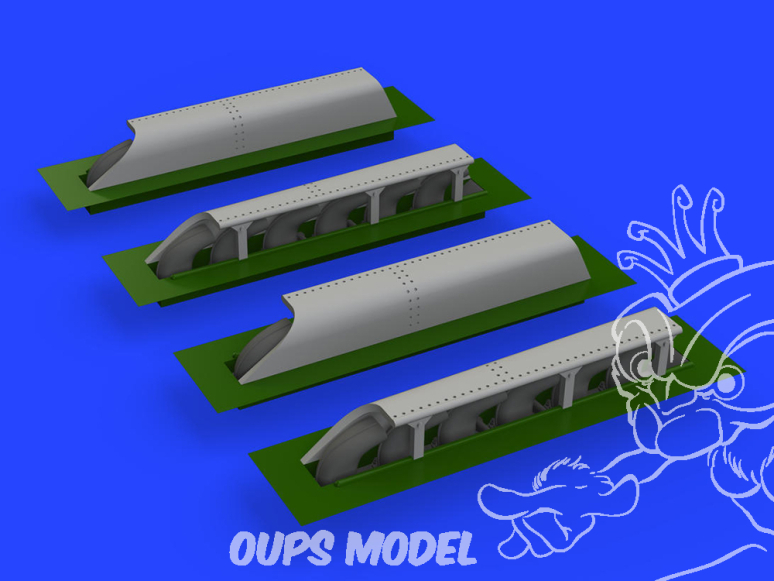 Eduard kit d'amelioration brassin Print 672356 Pipes d'échappement Messerschmitt Me 410 Airfix 1/72