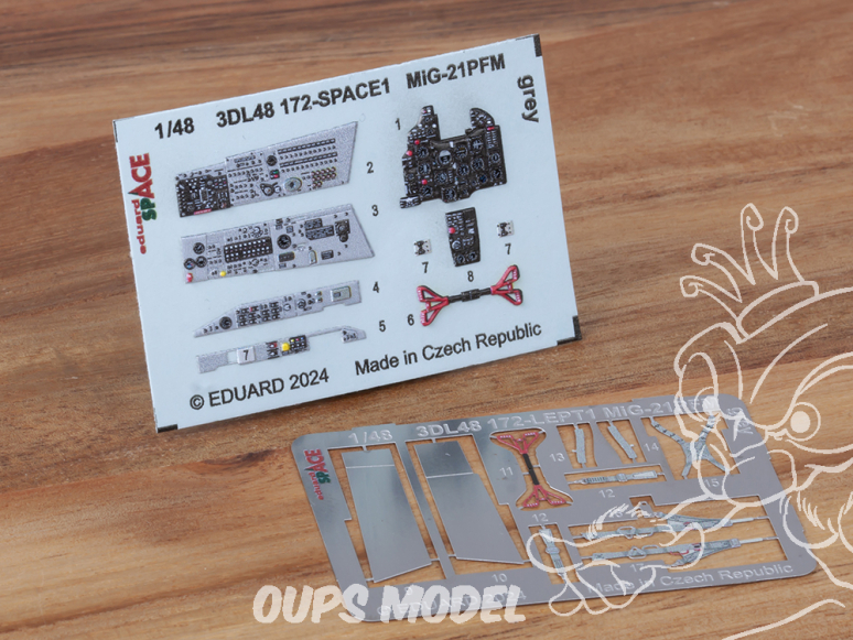 Eduard Space décalques 3D 3DL48172 MiG-21PFM Gris Eduard 1/48