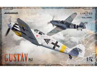 EDUARD maquette avion 2145 GUSTAV pt. 2 Bf 109G-6 Late & Bf 109G-14 Edition Limitée Dual Combo 1/72