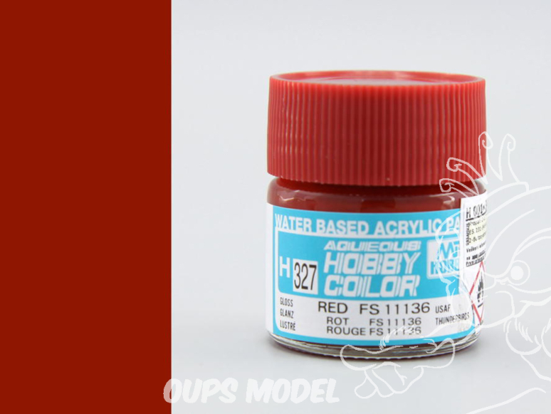 peinture maquette Mr Hobby H327 rouge brillant fs11136