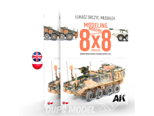 Ak Interactive livre AK130017 MODÉLISATION DE VÉHICULES BLINDÉS MODERNES DE COMBAT 8X8 en ENGLISH