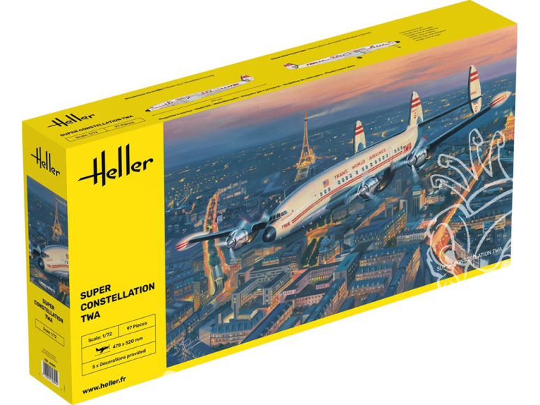 Heller maquette avion 82391 Super Constellation TWA 1/72