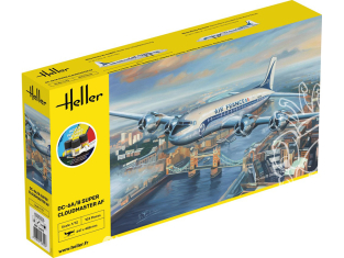 Heller maquette avion 56315 STARTER KIT DC6 Super Cloudmaster AF inclus peintures principale colle pinceau 1/72