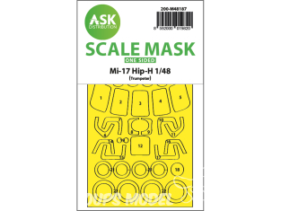 ASK Art Scale Kit Mask M48187 Mi-17 Hip-H Trumpeter Recto 1/48