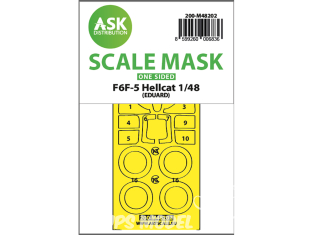 ASK Art Scale Kit Mask M48202 F6F-5 Hellcat Eduard Recto 1/48