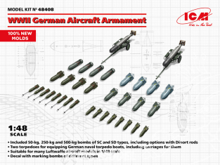 Icm maquette avion 48408 Armement des avions allemands de la Seconde Guerre mondiale 1/48