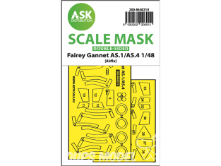 ASK Art Scale Kit Mask M48210 Fairey Gannet AS.1 / AS.4 Airfix Recto Verso 1/48