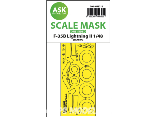 ASK Art Scale Kit Mask M48212 F-35B Lightning II Tamiya Recto 1/48