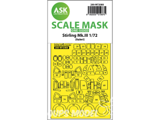 ASK Art Scale Kit Mask M72088 Stirling Mk.III Italeri Recto 1/72