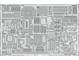 Eduard photodecoupe militaire 36518 Amélioration Sd.Kfz.251/18 Ausf.A Icm 1/35