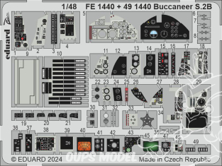 EDUARD photodecoupe avion 491440 Amélioration Buccaneer S.2B Airfix 1/48