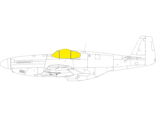 Eduard Express Mask EX1037 P-51B/C Malcom Hood Canopy TFace Eduard 1/48