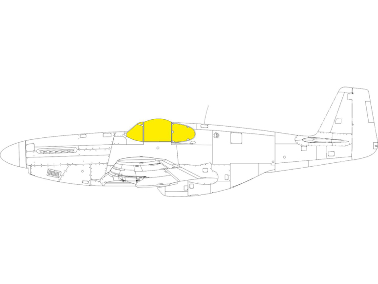 Eduard Express Mask EX1037 P-51B/C Malcom Hood Canopy TFace Eduard 1/48