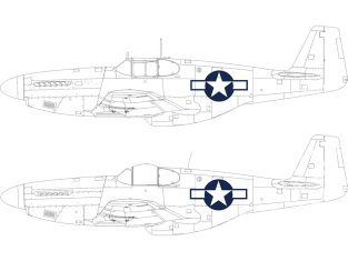 Eduard Express Mask EX1038 P-51B/C Insigne national Eduard 1/48