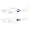 Eduard Express Mask EX1038 P-51B/C Insigne national Eduard 1/48