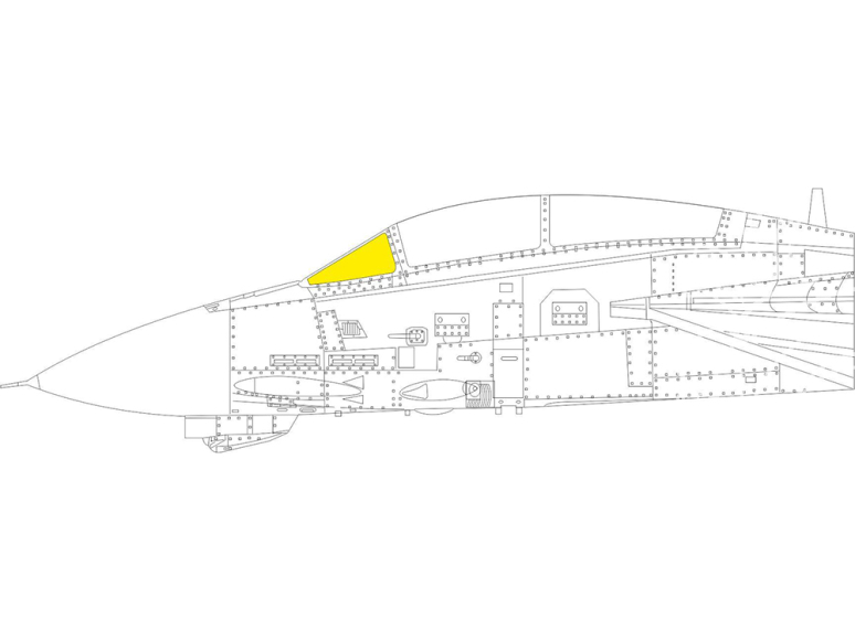 Eduard Express Mask EX1040 F-14A Windshield TFace Great Wall Hobby 1/48