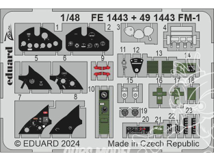 EDUARD photodecoupe avion FE1443 Zoom amélioration FM-1 Tamiya 1/48