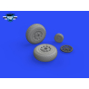 Eduard kit d'amelioration avion brassin 648986 Roues Diamond tread P-51B/C Eduard 1/48