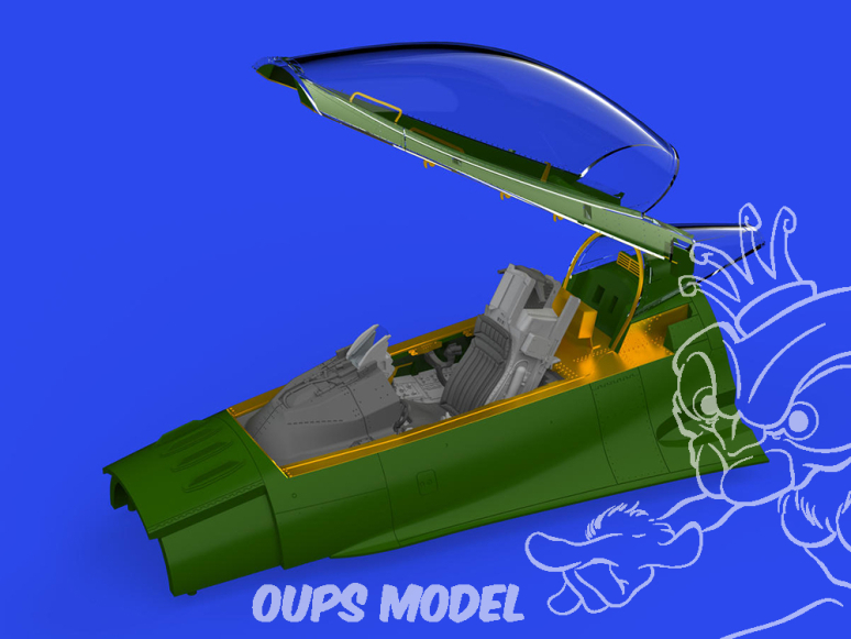 Eduard kit d'amelioration avion brassin Print 648972 Cockpit F-16C Block 52 jusqu'à 1996 Kinetic 1/48
