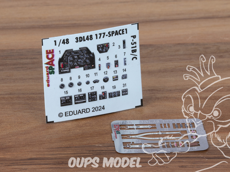 Eduard Space décalques 3D 3DL48177 P-51B/C Eduard 1/48