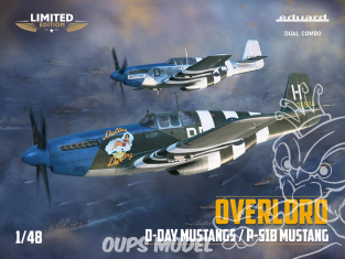 EDUARD maquette avion 11181 Overlord - D-Day Mustangs / P-51B Mustang Edition Limitée Dual Combo 1/48