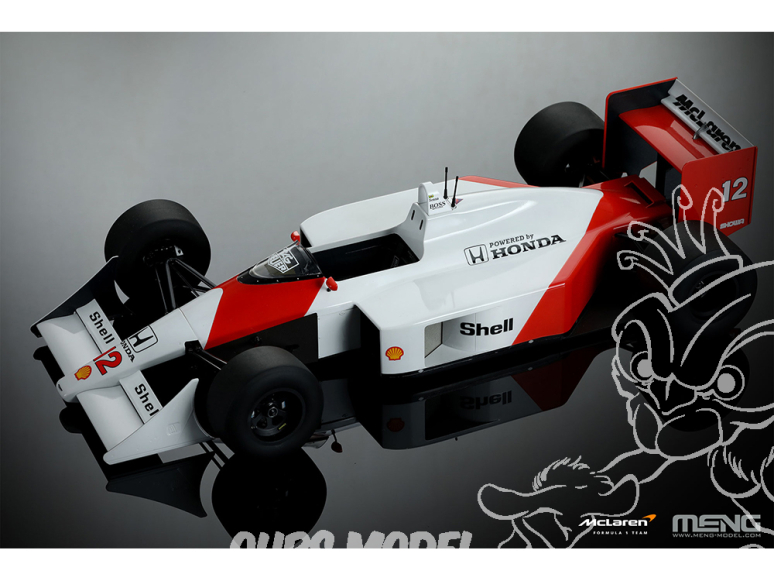 MENG RS-005 Mc Laren MP4/4 1988 Voiture de course légendaire de l'âge d'or Pré colorée 1/12