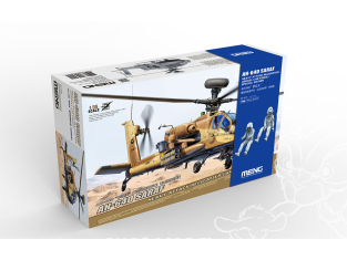 Meng maquettes Hèlicoptére QS-005S AH-64D SARAF FORCE AÉRIENNE ISRAÉLIENNE Serie Limitée inclus pilote et mécanicien 1/35